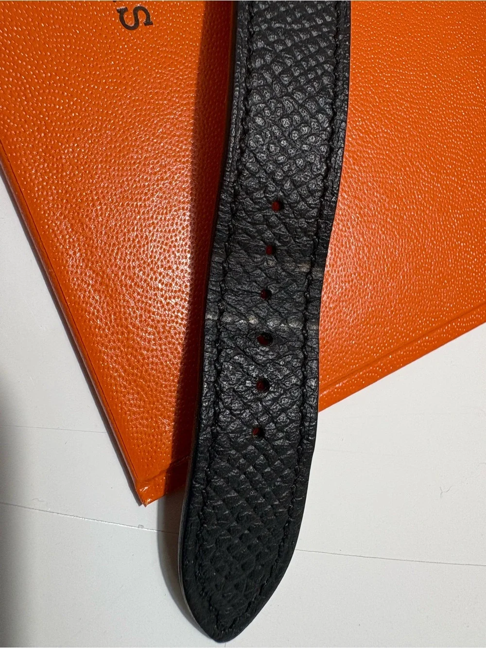 Hermès Huere H, Small Model, Gold Watch with Black Leather Strap
